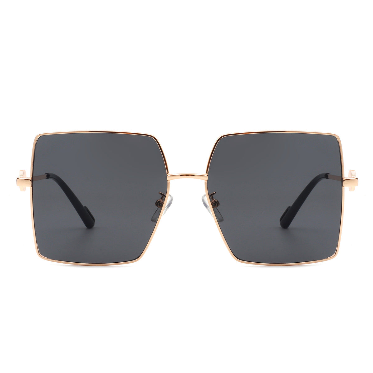 Tinted Square Oversize Flat Top Sunglasses